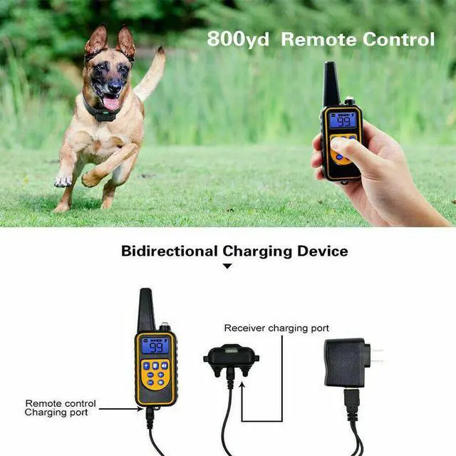Alt view image 3 of 7 - 2700 FT Remote Dog Shock Training Collar Rechargeable Waterproof LCD Pet Trainer