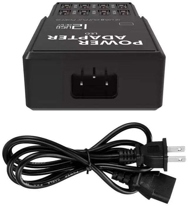 Main image of Multi 12 Port USB Charging Station Hub Desktop Wall Cell Phone Charger Organizer