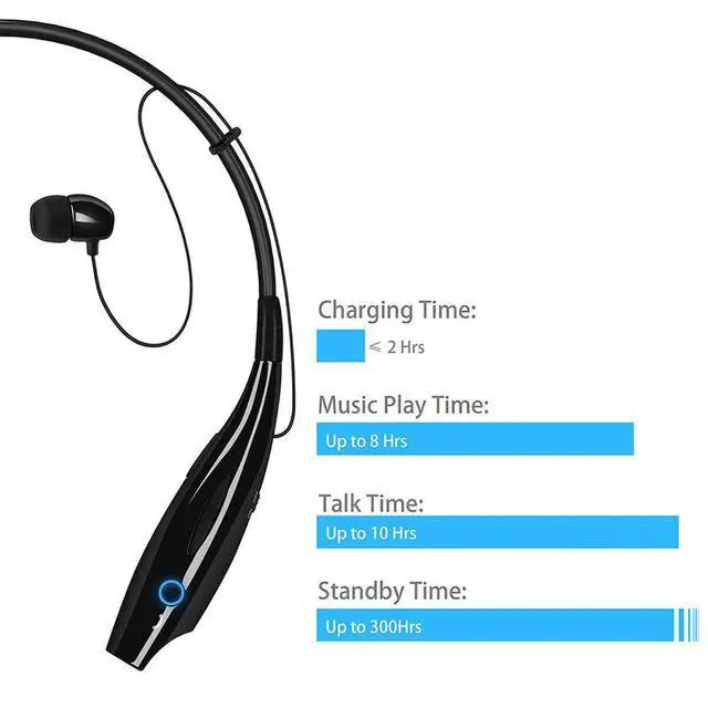 Alt view image 5 of 7 - Bluetooth Neckband Wireless Headphones Mic Headset Stereo Earbuds Earphone