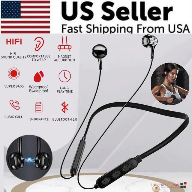 Alt view image 2 of 7 - Waterproof Bluetooth 5.0 Earbuds Stereo Sport Wireless Headphones in Ear Headset