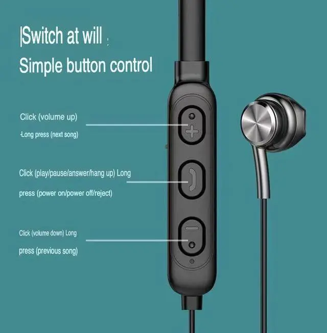 Alt view image 6 of 7 - Waterproof Bluetooth 5.0 Earbuds Stereo Sport Wireless Headphones in Ear Headset