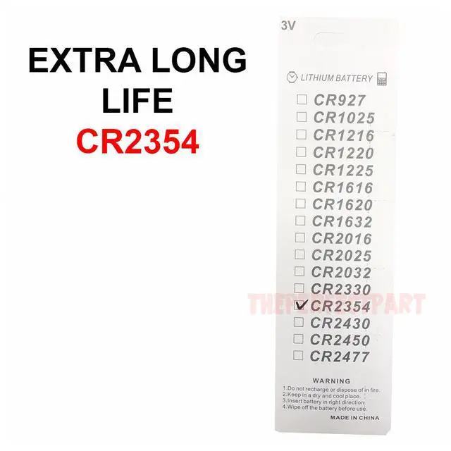 Alt view image 3 of 7 - 5 PCS CR2354 Lithium Battery 3V Button Cell Computer Portable Devices EXTRA LIFE
