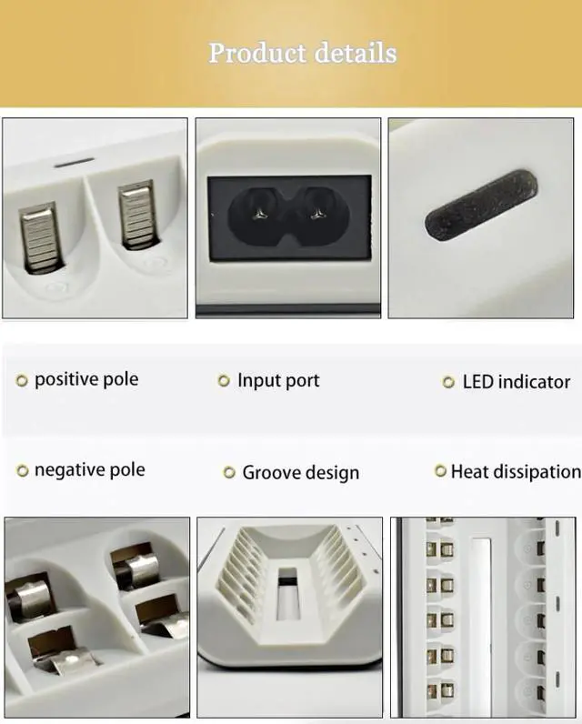 Alt view image 6 of 7 - 8 Slot Battery Charger For Ni-MH Ni-CD AA AAA Rechargeable Batteries Fast Charge