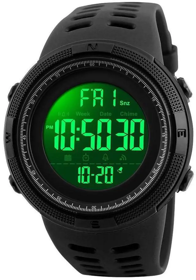 Alt view image 4 of 7 - SKMEI Men's Digital Army Military Sport Quartz Analog Chrono Waterproof Watch US