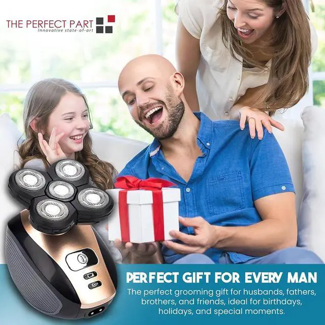 Alt view image 6 of 7 - 5-in-1 Rotary Electric Shaver 4D Rechargeable Bald Head Hair Beard Trimmer Razor