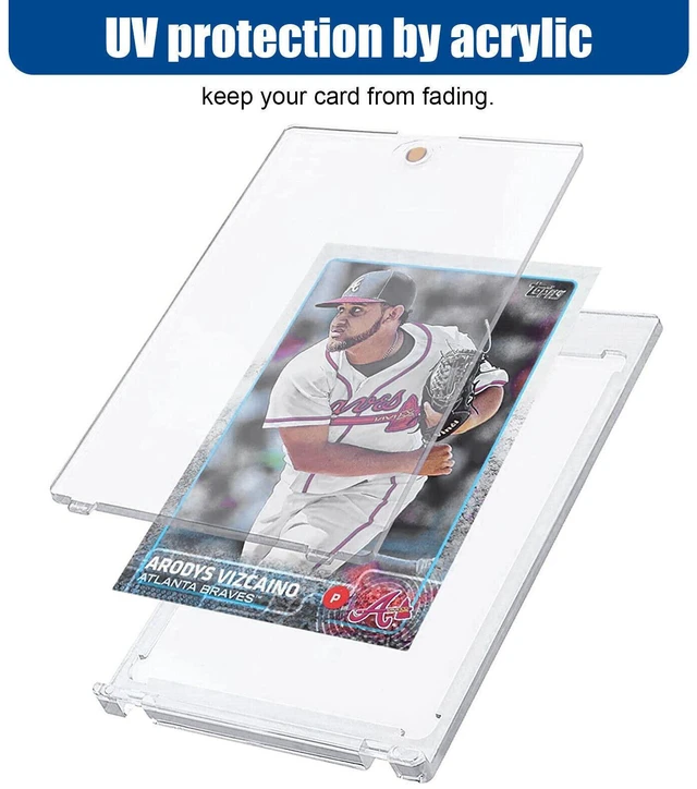 Alt view image 5 of 7 - 30 Pack Magnetic Trading Sports Card Holders 35pt One-Touch Hard UV Protection