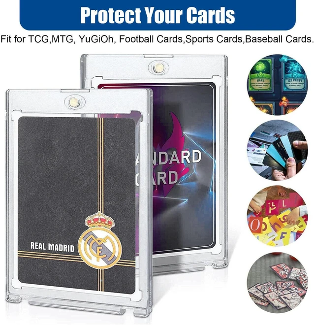 Alt view image 7 of 7 - 30 Pack Magnetic Trading Sports Card Holders 35pt One-Touch Hard UV Protection