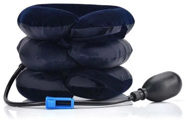 Alt view image 5 of 7 - Cervical Neck Traction Device Collar Brace Support Pain Relief Stretcher Therapy
