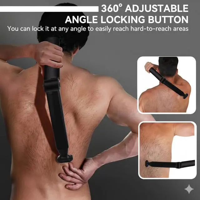 Alt view image 3 of 7 - Long Handle Electric Back Shaver For Men Body Hair Removal Razor USB Recharge US
