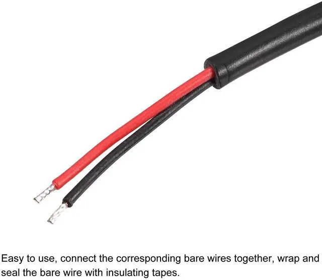 Alt view image 3 of 7 - 2-Pack 10 FT RCA Male Plug to Bare Wire Audio Speaker Subwoofer HDTV Cable Cord