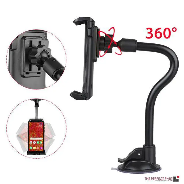 Alt view image 6 of 7 - 360° Universal Car Windshield Holder Desktop Mount For Cellphone Tablet iPad GPS