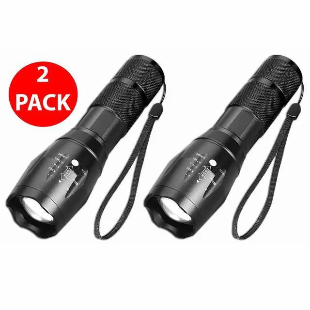 Alt view image 7 of 7 - Super-Bright 90000LM LED Tactical Flashlight 5 Modes Zoomable Torch Searchlight