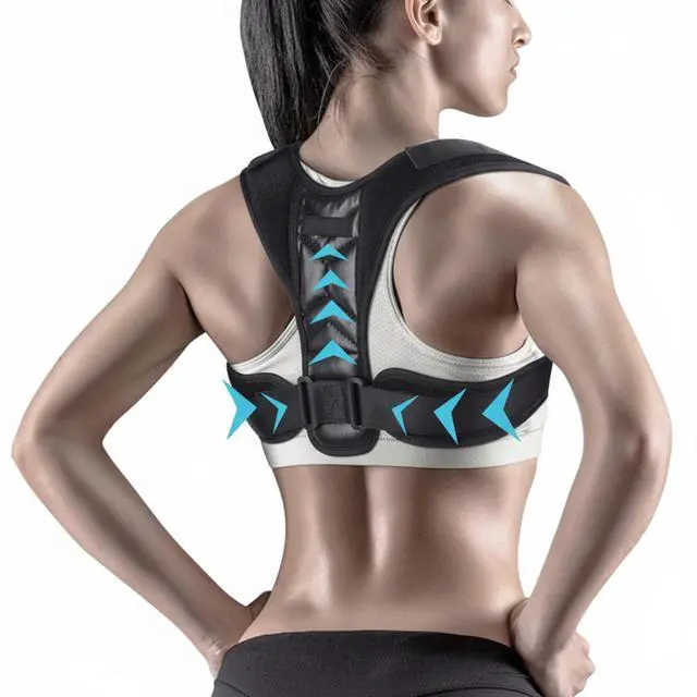 Main image of Posture Corrector Adjustable Back Brace Shoulder Support Clavicle Belt Men Women