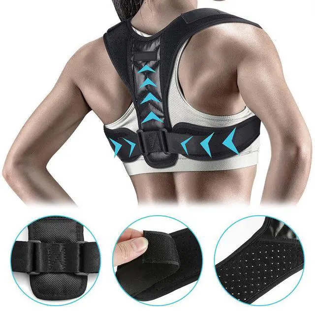Alt view image 3 of 7 - Posture Corrector Adjustable Back Brace Shoulder Support Clavicle Belt Men Women