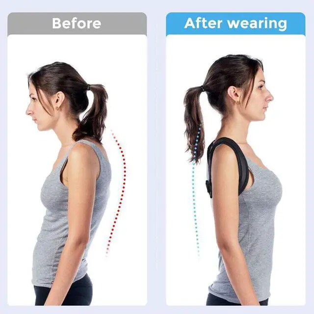 Alt view image 6 of 7 - Posture Corrector Adjustable Back Brace Shoulder Support Clavicle Belt Men Women