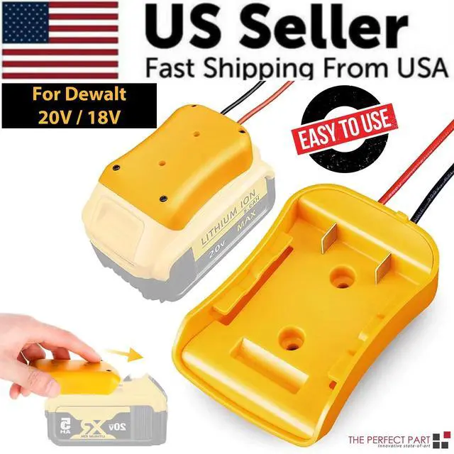 Alt view image 2 of 7 - Power Connector DIY Battery Adapter Holder Dock For DeWalt 18V/20V Max Battery