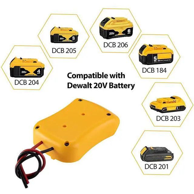 Alt view image 6 of 7 - Power Connector DIY Battery Adapter Holder Dock For DeWalt 18V/20V Max Battery