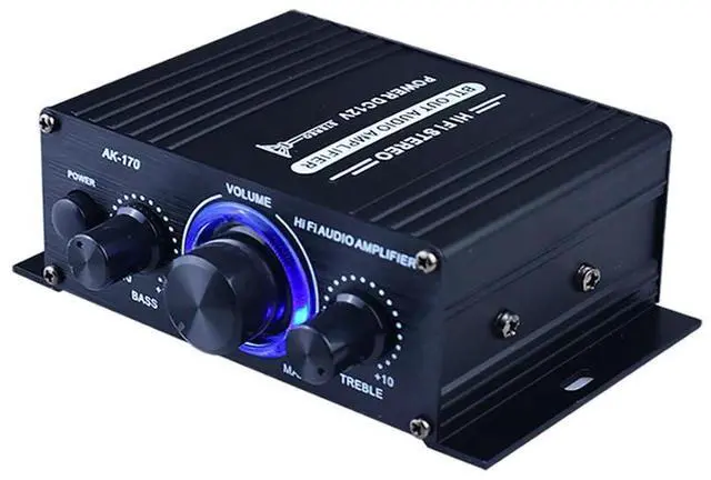 Alt view image 6 of 7 - 400W 12V 2 Channel Powerful Stereo Audio Power Amplifier HiFi Bass Amp Car Home