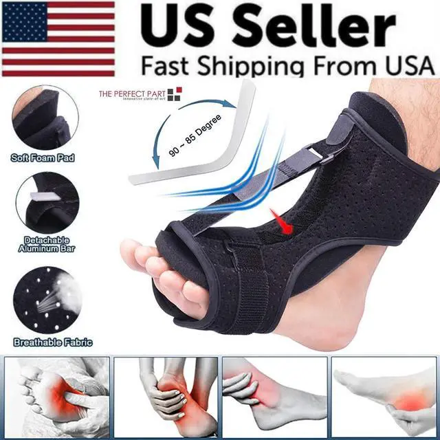 Alt view image 2 of 7 - Plantar Fasciitis Night Splint Adjustable Foot Drop Ankle Brace Support Toe Pain