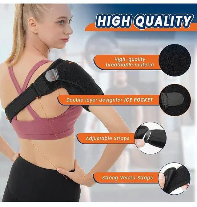 Alt view image 4 of 7 - Shoulder Brace Support Compression Sleeve Torn Rotator Cuff AC Joint Pain Relief