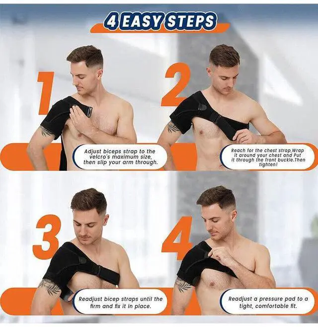 Alt view image 5 of 7 - Shoulder Brace Support Compression Sleeve Torn Rotator Cuff AC Joint Pain Relief