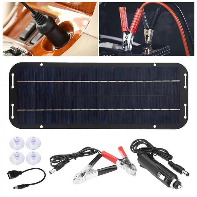 Alt view image 4 of 7 - 30W Solar Panel 12V Trickle Charger Battery Charger Kit Maintainer Boat Car RV