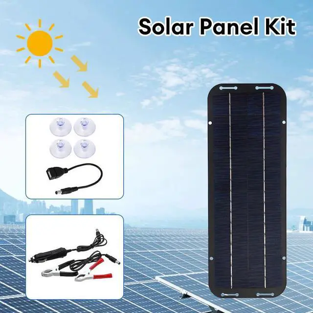 Alt view image 6 of 7 - 30W Solar Panel 12V Trickle Charger Battery Charger Kit Maintainer Boat Car RV