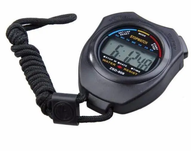 Alt view image 6 of 7 - 2PCS SET Digital Stopwatch Sports Counter Chronograph Date Timer Odometer Watch