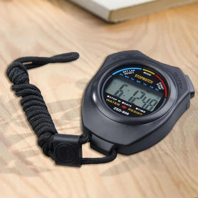 Alt view image 7 of 7 - 2PCS SET Digital Stopwatch Sports Counter Chronograph Date Timer Odometer Watch