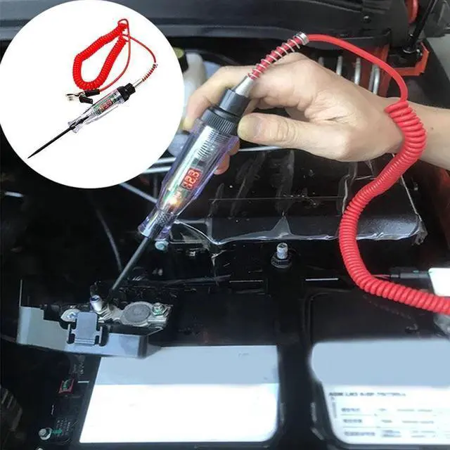 Alt view image 6 of 7 - Digital Electric Voltage Circuit Tester Automotive Test Light Car Truck 6-24V US