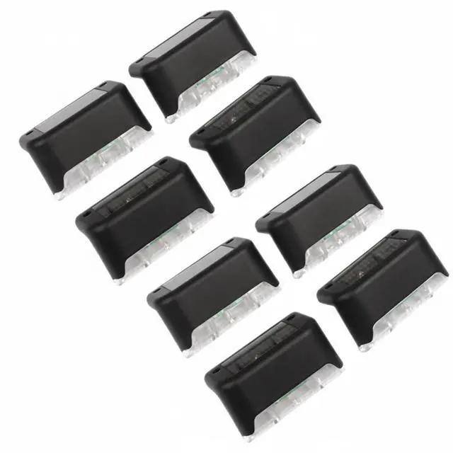 Main image of 8 Pack New Solar Deck Lights Outdoor Waterproof LED Steps Lamps For Stairs Fence