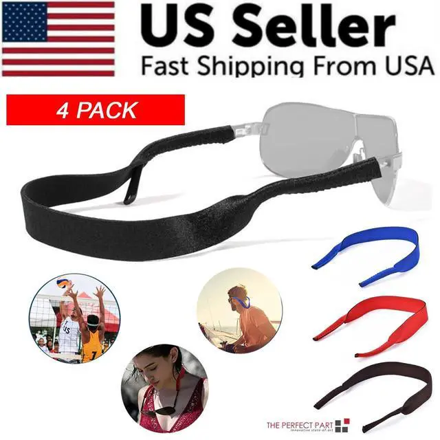 Alt view image 2 of 7 - 4-Pack Sports Sunglasses Neck Cord Strap Eyeglass Glasses String Lanyard Holder