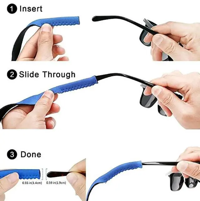 Alt view image 7 of 7 - 4-Pack Sports Sunglasses Neck Cord Strap Eyeglass Glasses String Lanyard Holder