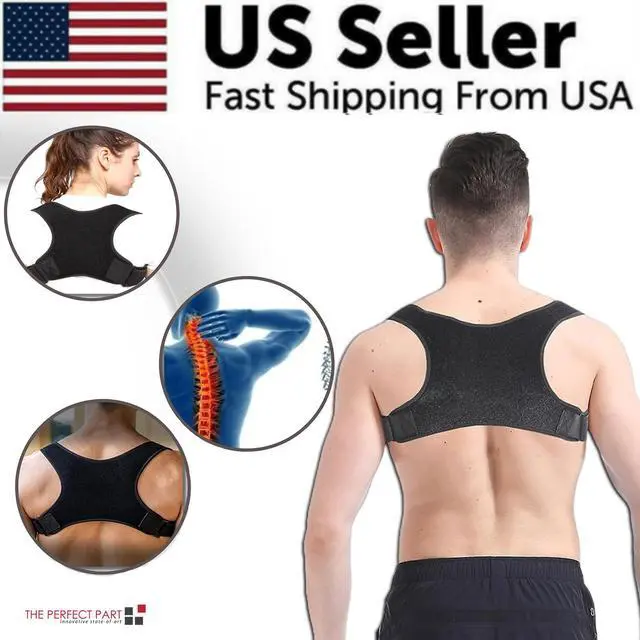 Alt view image 2 of 7 - Adjustable Posture Corrector Back Shoulder Support Correct Brace Belt Men Women