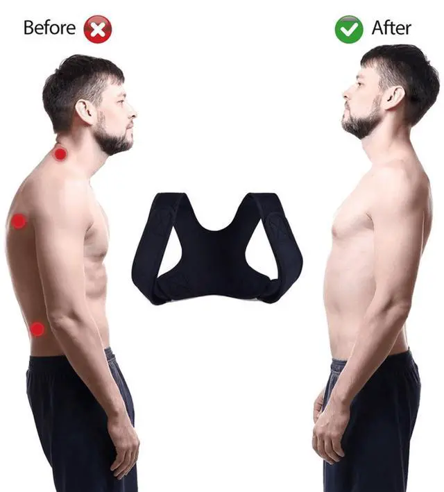 Alt view image 3 of 7 - Adjustable Posture Corrector Back Shoulder Support Correct Brace Belt Men Women
