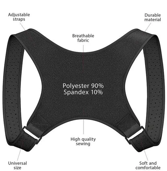 Alt view image 4 of 7 - Adjustable Posture Corrector Back Shoulder Support Correct Brace Belt Men Women