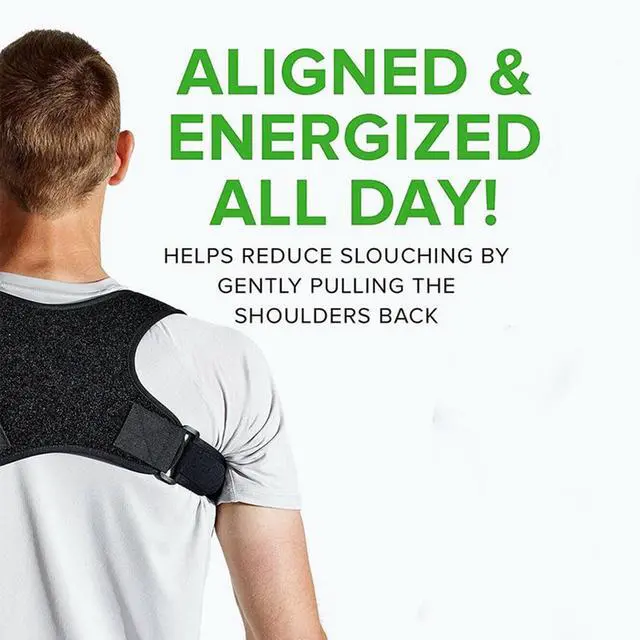 Alt view image 7 of 7 - Adjustable Posture Corrector Back Shoulder Support Correct Brace Belt Men Women