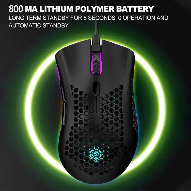 Alt view image 5 of 7 - Wireless Mouse Gaming Rechargeable Optical Mouse Cordless 7 Color LED Backlit PC