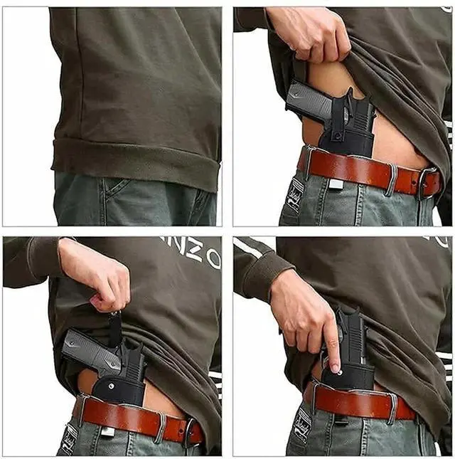 Alt view image 3 of 7 - Gun Holster Tactical Concealed Carry Left Right Hand Pistol IWB OWB Universal