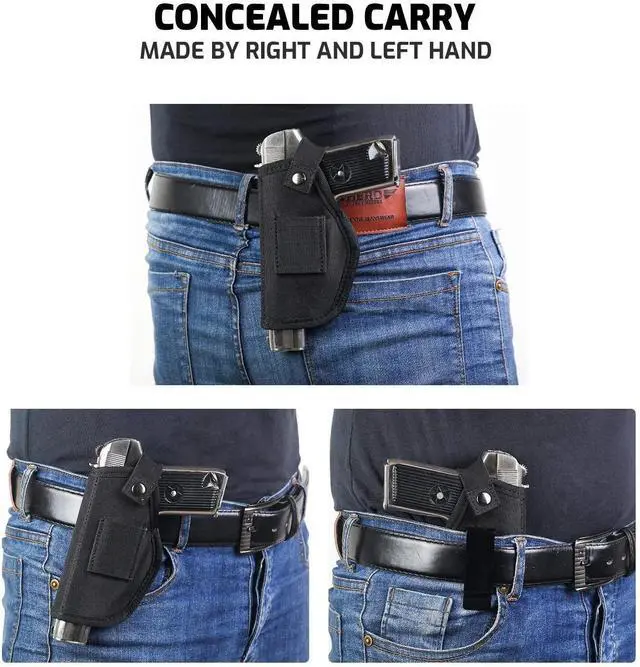 Alt view image 4 of 7 - Gun Holster Tactical Concealed Carry Left Right Hand Pistol IWB OWB Universal