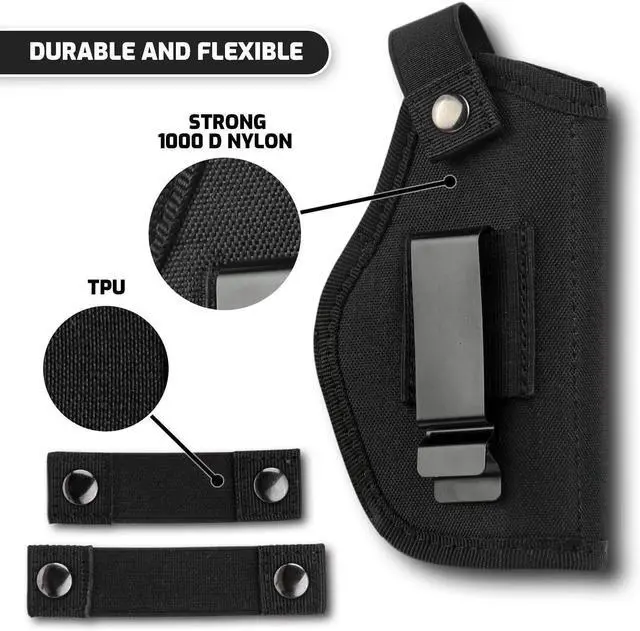 Alt view image 5 of 7 - Gun Holster Tactical Concealed Carry Left Right Hand Pistol IWB OWB Universal