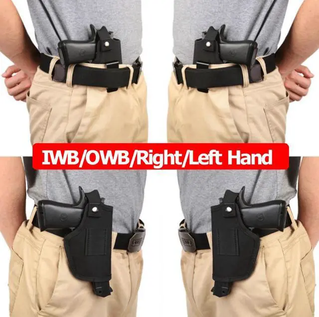 Alt view image 6 of 7 - Gun Holster Tactical Concealed Carry Left Right Hand Pistol IWB OWB Universal