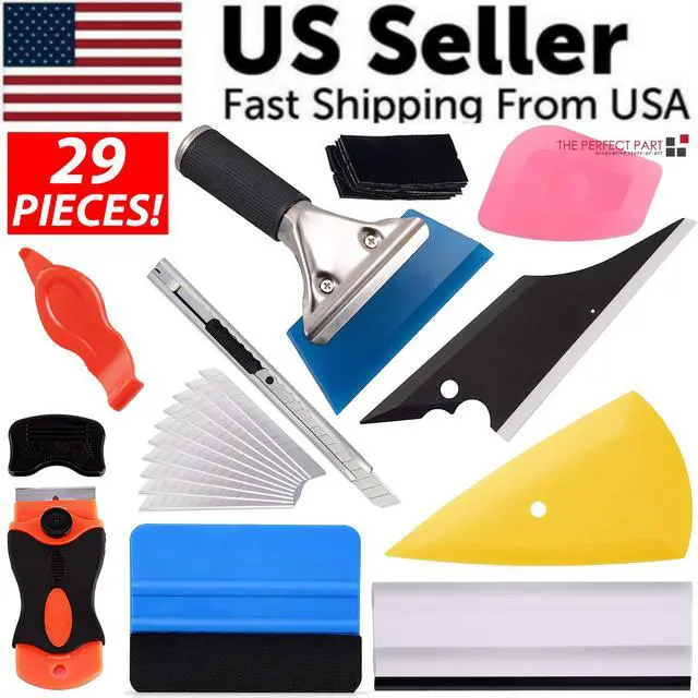 Alt view image 2 of 7 - 29 PCS Window Tint Tools Kit Car Auto Film Tinting Scraper Squeegee Installation