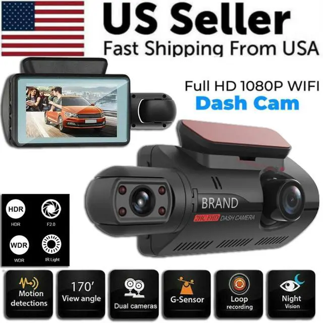 Alt view image 2 of 7 - 1080P Dual Lens Car DVR Dash Cam Video Recorder G-Sensor Front And Inside Camera