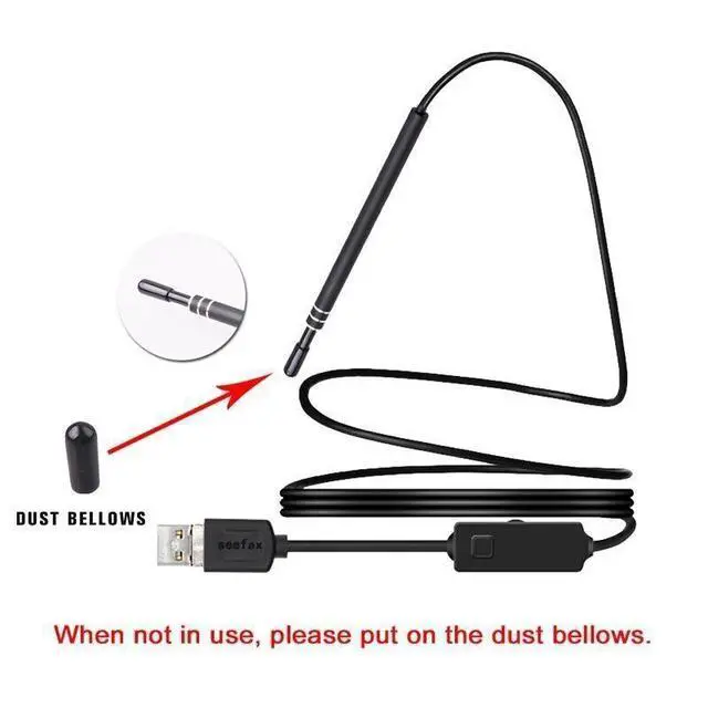Alt view image 7 of 7 - LED Ear Endoscope HD Otoscope Ear Wax Cleaning Camera Tool Cleaner Removal Kit