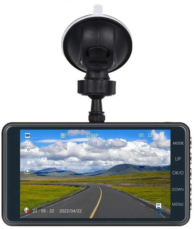 Main image of Touch Screen Dash Cam 4" 1080P Dual Lens Car DVR Recorder Front And Rear Camera