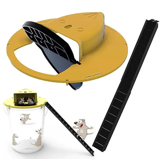 Alt view image 3 of 7 - Mouse Rat Trap Flip & Slide Mouse Trap Bucket Catcher Mousetrap Slide Bucket Lid