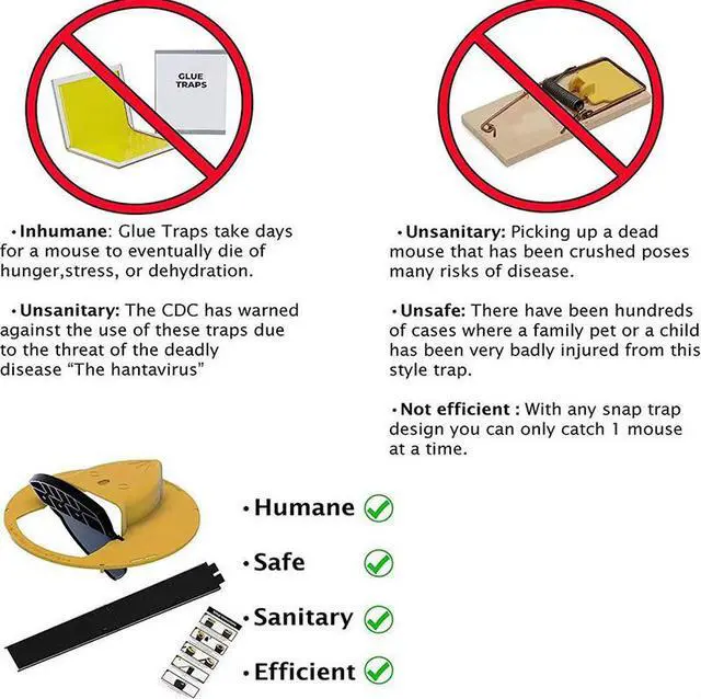 Alt view image 6 of 7 - Mouse Rat Trap Flip & Slide Mouse Trap Bucket Catcher Mousetrap Slide Bucket Lid