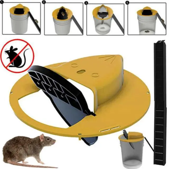 Alt view image 5 of 7 - Mouse Rat Trap Flip & Slide Mouse Trap Bucket Catcher Mousetrap Slide Bucket Lid