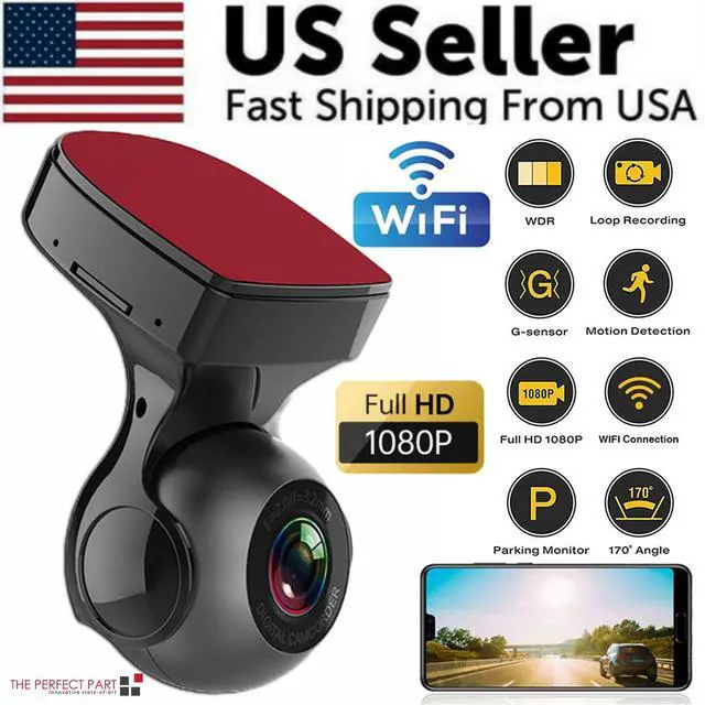 Alt view image 2 of 7 - 170° WiFi Dash Cam Recorder Car Camera HD 1080P Car DVR Vehicle Video G-Sensor
